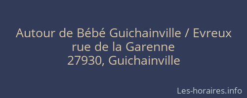 Autour de Bébé Guichainville / Evreux