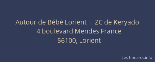 Autour de Bébé Lorient  -  ZC de Keryado
