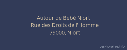 Autour de Bébé Niort