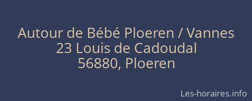 Autour de Bébé Ploeren / Vannes