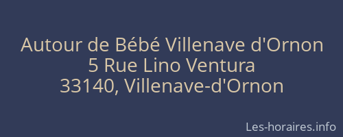Autour de Bébé Villenave d'Ornon