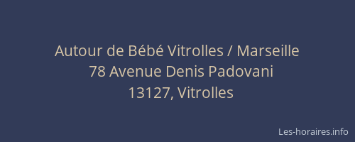 Autour de Bébé Vitrolles / Marseille