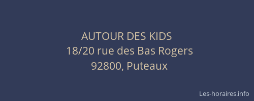 AUTOUR DES KIDS
