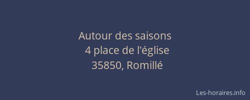 Autour des saisons