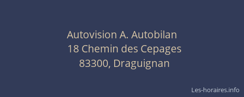 Autovision A. Autobilan