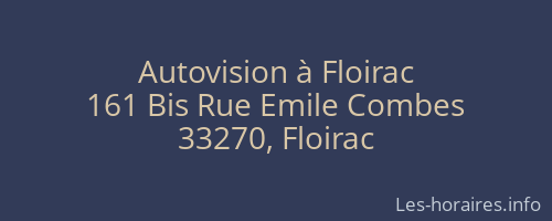 Autovision à Floirac