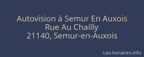 Autovision à Semur En Auxois