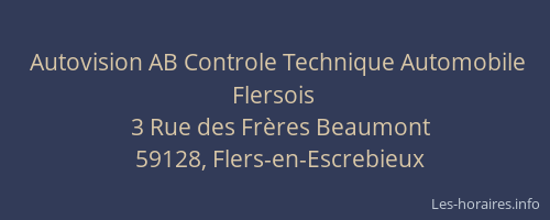 Autovision AB Controle Technique Automobile Flersois