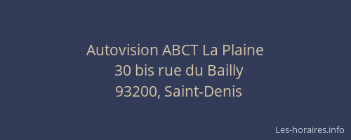 Autovision ABCT La Plaine