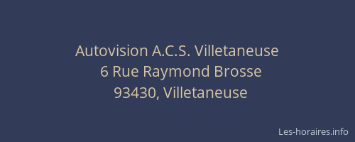 Autovision A.C.S. Villetaneuse