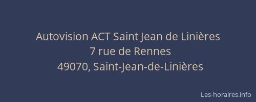 Autovision ACT Saint Jean de Linières