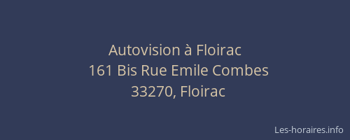 Autovision à Floirac