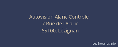 Autovision Alaric Controle
