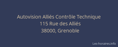 Autovision Alliés Contrôle Technique