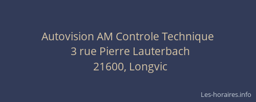 Autovision AM Controle Technique