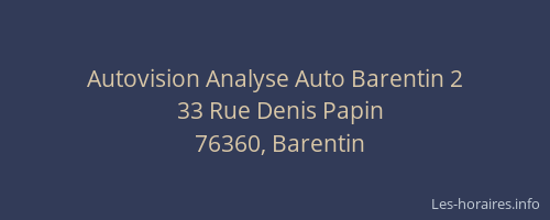 Autovision Analyse Auto Barentin 2