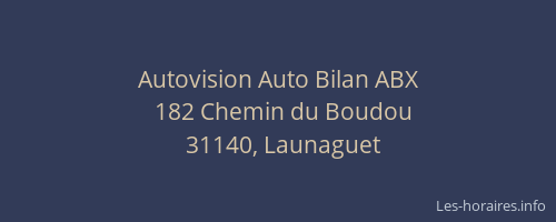 Autovision Auto Bilan ABX