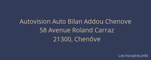 Autovision Auto Bilan Addou Chenove