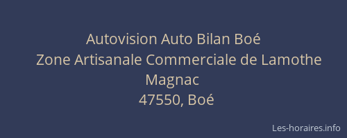Autovision Auto Bilan Boé