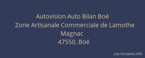 Autovision Auto Bilan Bo&eacute;