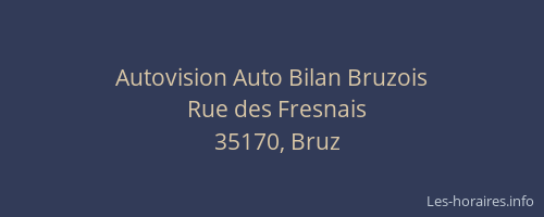 Autovision Auto Bilan Bruzois