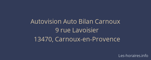 Autovision Auto Bilan Carnoux