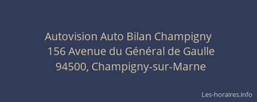 Autovision Auto Bilan Champigny