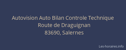 Autovision Auto Bilan Controle Technique