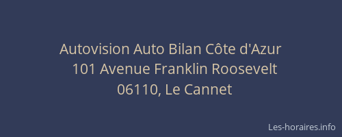 Autovision Auto Bilan Côte d'Azur