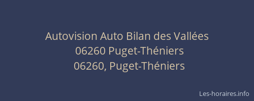Autovision Auto Bilan des Vallées