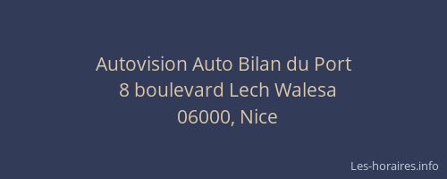Autovision Auto Bilan du Port
