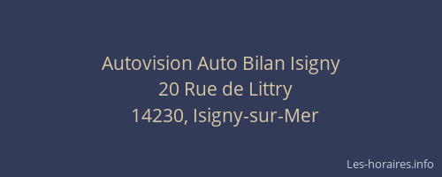 Autovision Auto Bilan Isigny