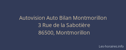 Autovision Auto Bilan Montmorillon