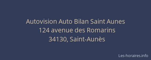 Autovision Auto Bilan Saint Aunes