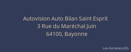 Autovision Auto Bilan Saint Esprit