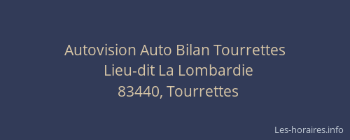 Autovision Auto Bilan Tourrettes