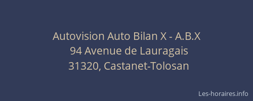 Autovision Auto Bilan X - A.B.X
