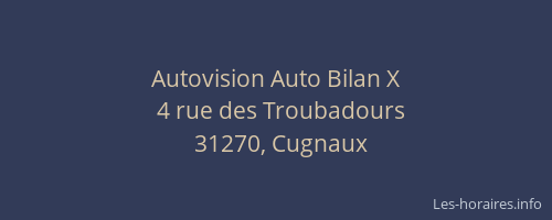 Autovision Auto Bilan X