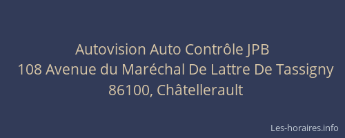 Autovision Auto Contrôle JPB