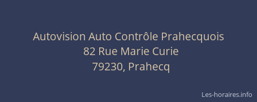 Autovision Auto Contrôle Prahecquois