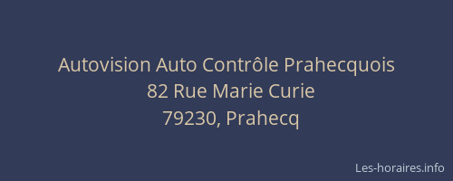 Autovision Auto Contr&ocirc;le Prahecquois