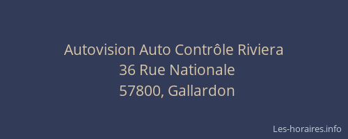Autovision Auto Contrôle Riviera