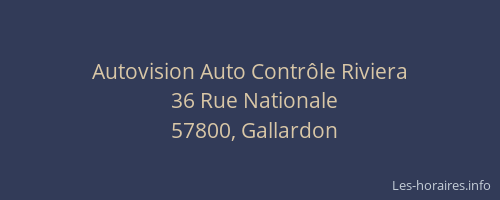 Autovision Auto Contr&ocirc;le Riviera