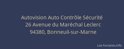 Autovision Auto Contr&ocirc;le S&eacute;curit&eacute;