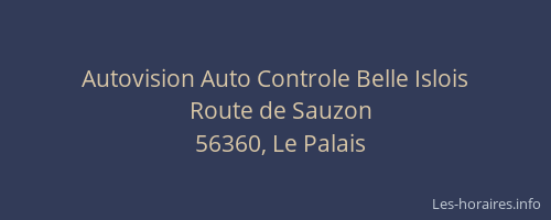 Autovision Auto Controle Belle Islois
