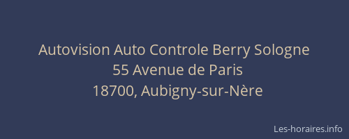 Autovision Auto Controle Berry Sologne
