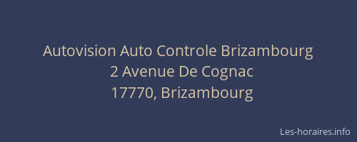 Autovision Auto Controle Brizambourg