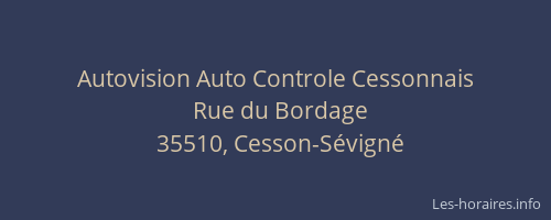 Autovision Auto Controle Cessonnais