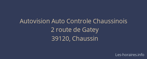 Autovision Auto Controle Chaussinois