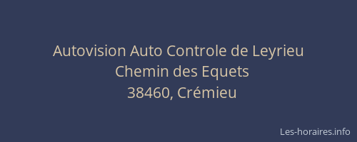 Autovision Auto Controle de Leyrieu